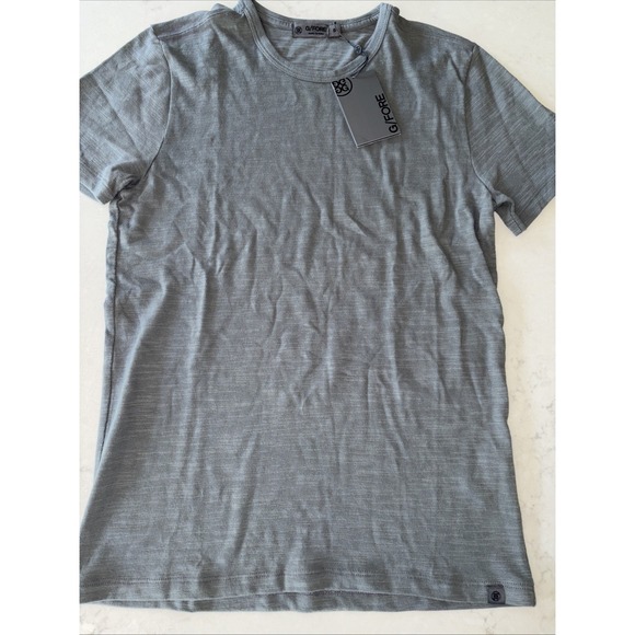 G/Fore G4 Textured Crewneck Tee Men's Small Charcoal Gray NEW NWT G4MF22K60‎ - Picture 1 of 6